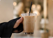 GLACÉ branded iced coffee